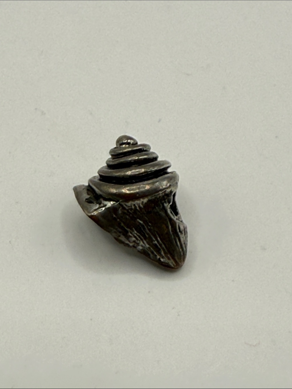 Vintage Silver Tone Conch Shell Seashell Statement Bracelet Charm